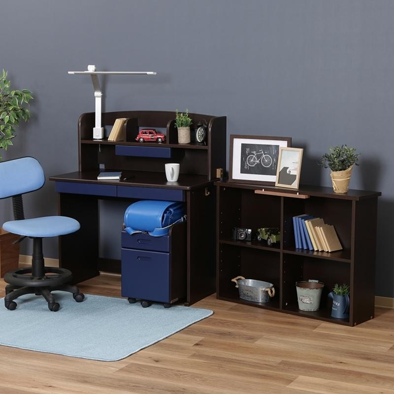 くみかえデスク ユッカ ブラウン ライト付き 学習机 勉強机 新生活 入学 おしゃれ 引き出し 収納 木製 作業机 パソコンデスク |  | 06