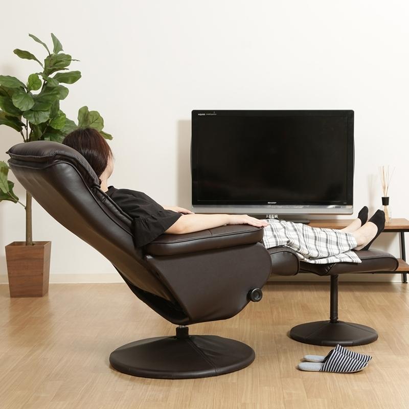 パーソナルチェア クルーズ ブラウン リクライニング オットマン リラックスチェア 一人用 回転式 ソファ 一人掛け 高級感 椅子 いす イス 足置き リビング |  | 05
