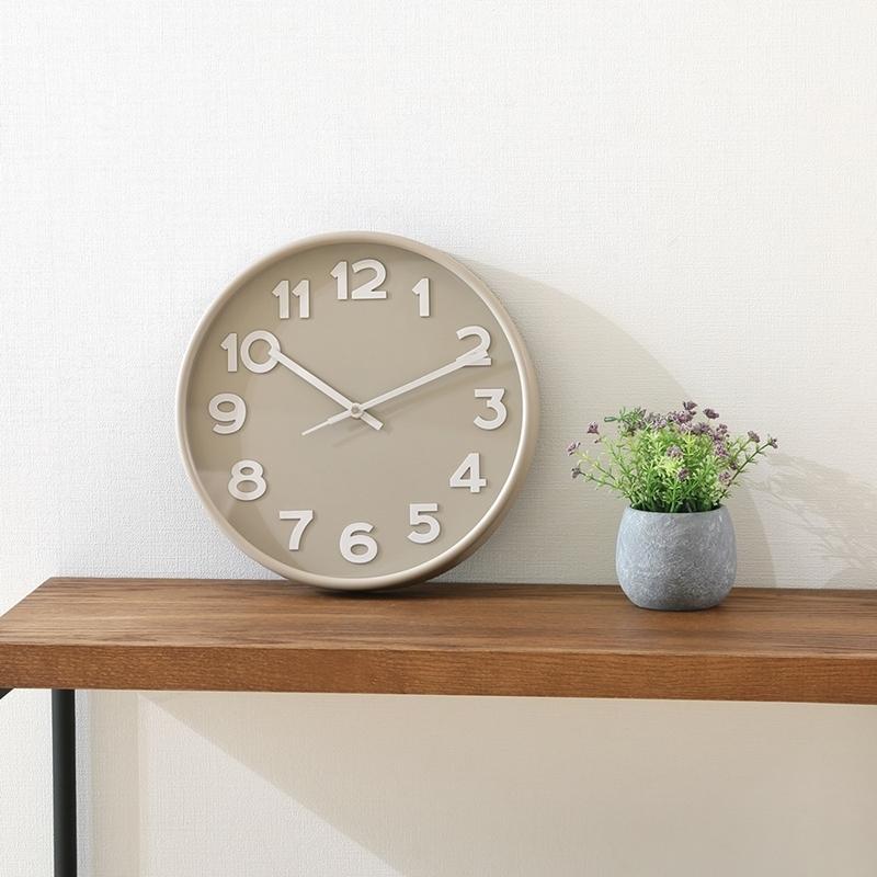 3個セット まとめ買い 掛時計 スピカ２ Φ30cm サンドベージュ おしゃれ 掛け時計 壁時計 シンプル インテリア 雑貨 ウォールクロック |  | 06