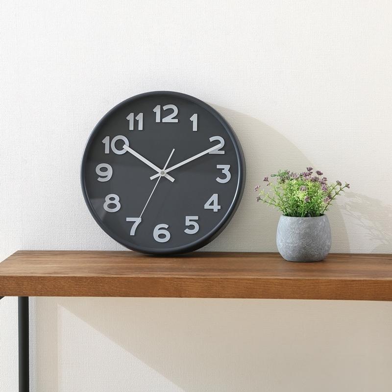 3個セット まとめ買い 掛時計 スピカ２ Φ30cm ダークグレー おしゃれ 掛け時計 壁時計 シンプル インテリア 雑貨 ウォールクロック |  | 06