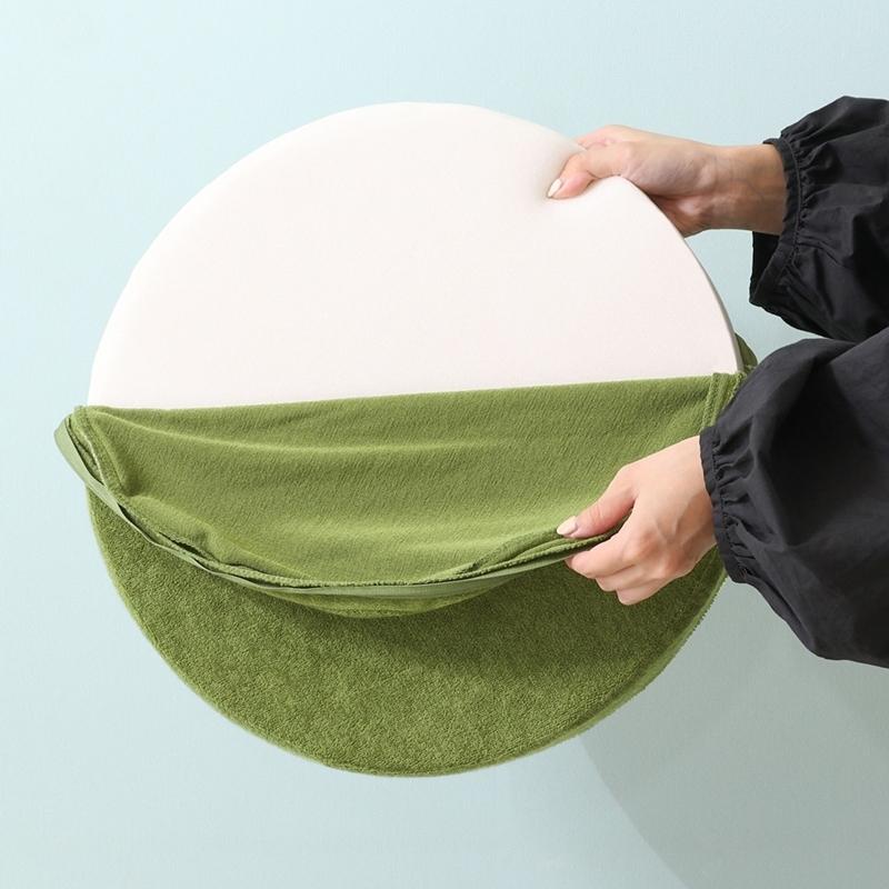 5個セット まとめ買い Foamy 低反発シートクッション カーキ 幅38cm 丸 円形 リビングクッション 北欧 座布団 フロアクッション 無地 5cm厚 ウレタン 布地 |  | 03