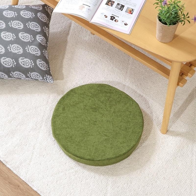 5個セット まとめ買い Foamy 低反発シートクッション カーキ 幅38cm 丸 円形 リビングクッション 北欧 座布団 フロアクッション 無地 5cm厚 ウレタン 布地 |  | 06