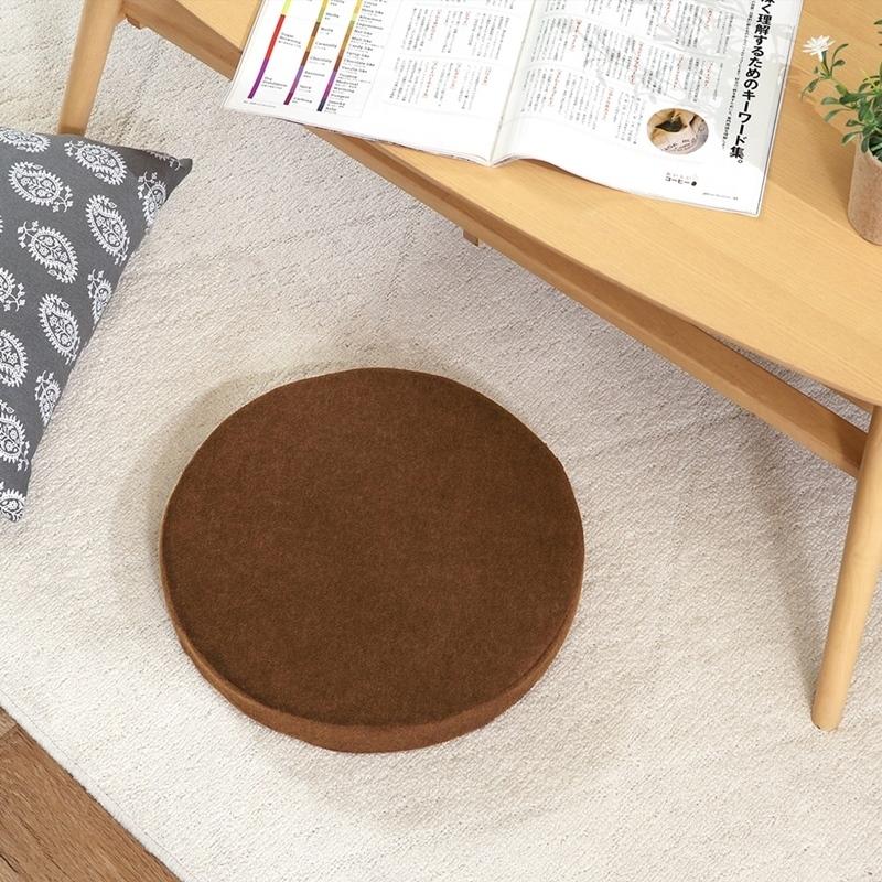 5個セット まとめ買い Foamy 低反発シートクッション ブラウン 幅38cm 丸 円形 リビングクッション 北欧 座布団 フロアクッション 無地 5cm厚 ウレタン 布地 |  | 06