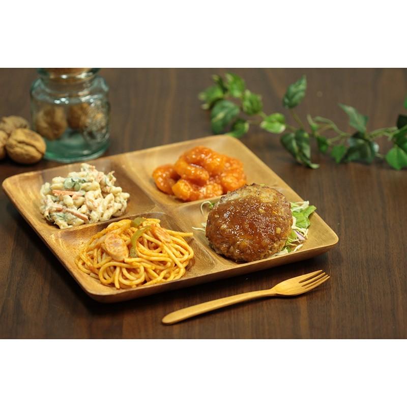 アカシアスクエアトレー 4仕切り付 仕切り ランチプレート 木製 キッチン 食卓 食器 お皿 トレー ランチ ディナー ギフト プレゼント カフェ風 カフェ食器 |  | 02