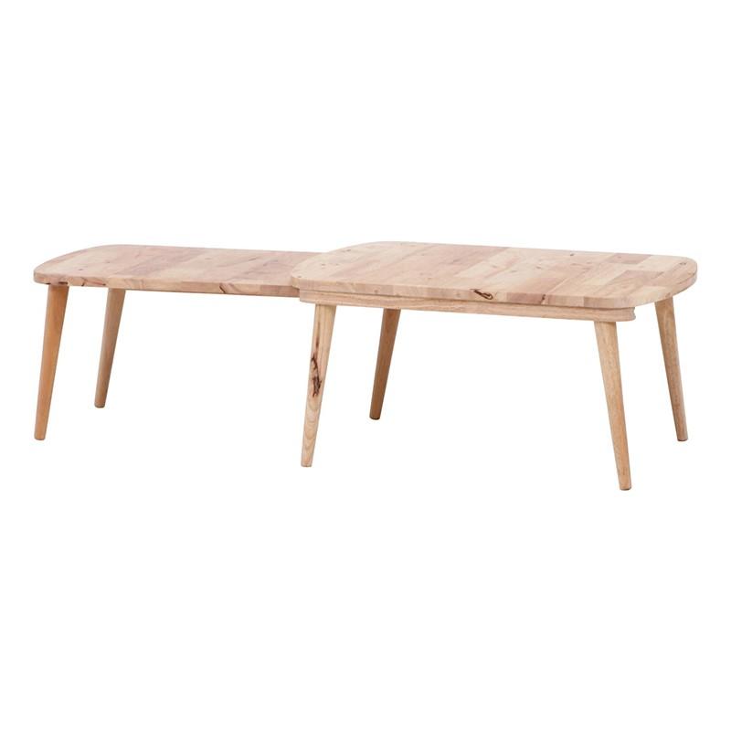 Natural Signature センターテーブル SLIDE 伸縮 伸長 ローテーブル 木製 リビングテーブル カフェテーブル 作業台 | 