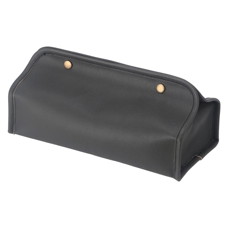 6個セット まとめ買い ＰＵレザー調ティッシュケース ブラック おしゃれ ティッシュボックス ボックスティッシュカバー 高級感 | 