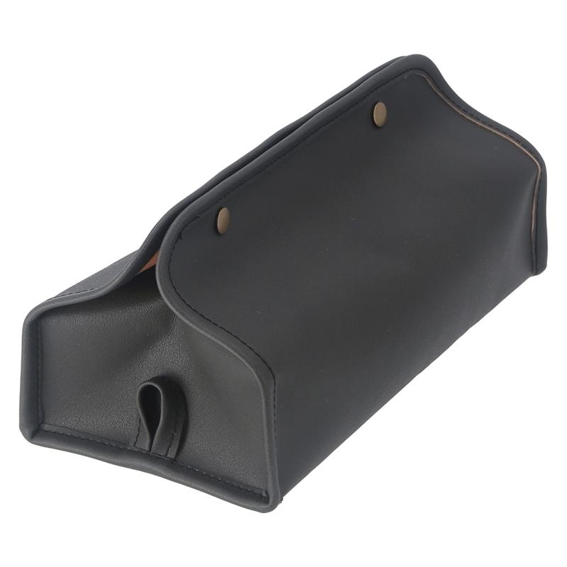 6個セット まとめ買い ＰＵレザー調ティッシュケース ブラック おしゃれ ティッシュボックス ボックスティッシュカバー 高級感 |  | 02