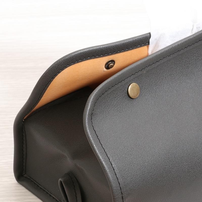 6個セット まとめ買い ＰＵレザー調ティッシュケース ブラック おしゃれ ティッシュボックス ボックスティッシュカバー 高級感 |  | 03