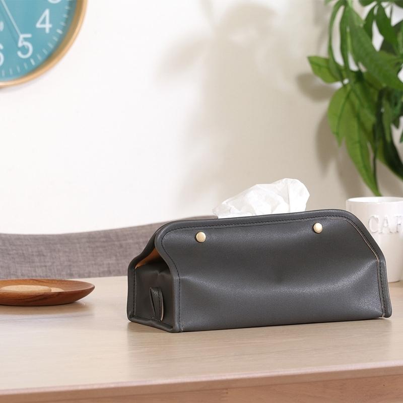 6個セット まとめ買い ＰＵレザー調ティッシュケース ブラック おしゃれ ティッシュボックス ボックスティッシュカバー 高級感 |  | 05
