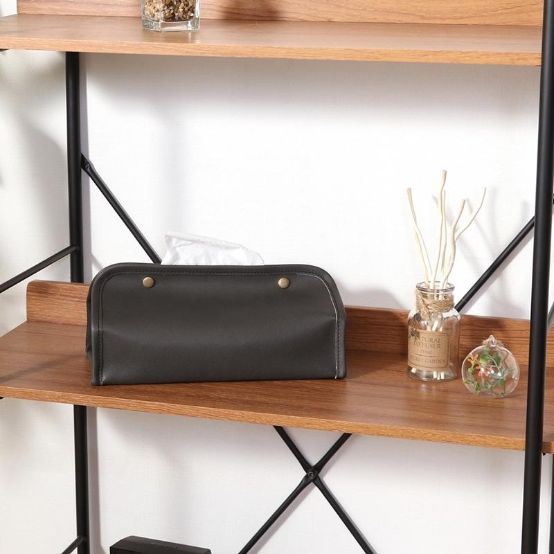 6個セット まとめ買い ＰＵレザー調ティッシュケース ブラック おしゃれ ティッシュボックス ボックスティッシュカバー 高級感 |  | 06