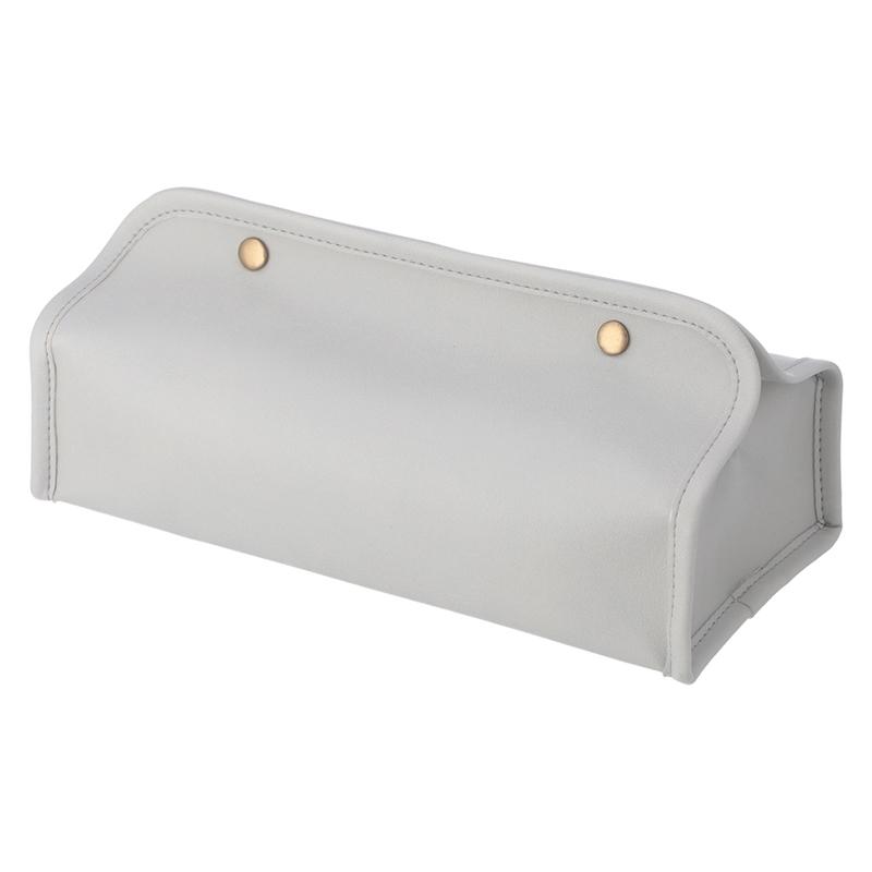 6個セット まとめ買い ＰＵレザー調ティッシュケース グレー おしゃれ ティッシュボックス ボックスティッシュカバー 高級感 | 