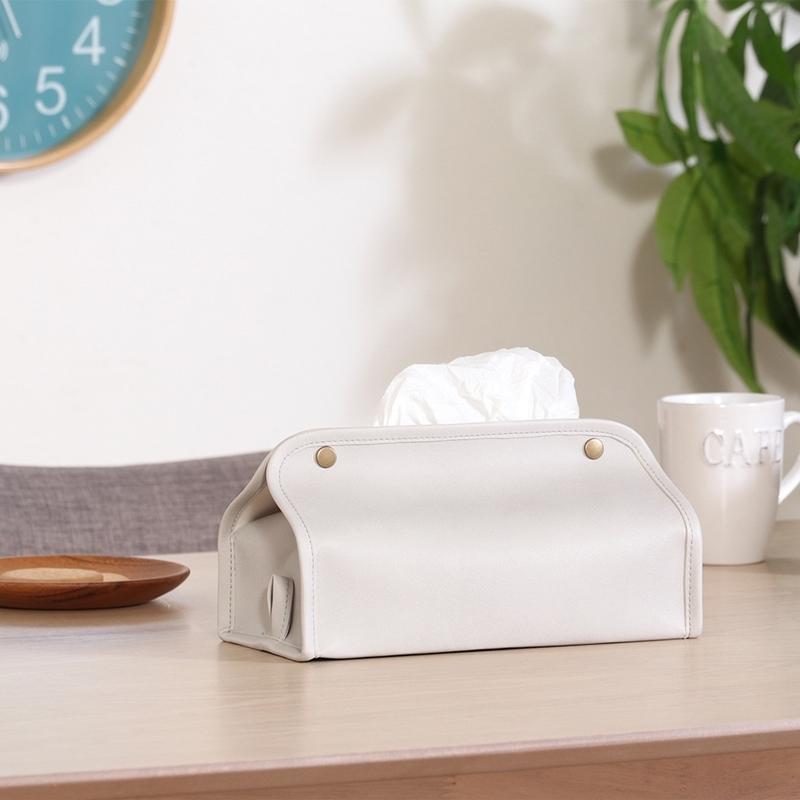 6個セット まとめ買い ＰＵレザー調ティッシュケース グレー おしゃれ ティッシュボックス ボックスティッシュカバー 高級感 |  | 05