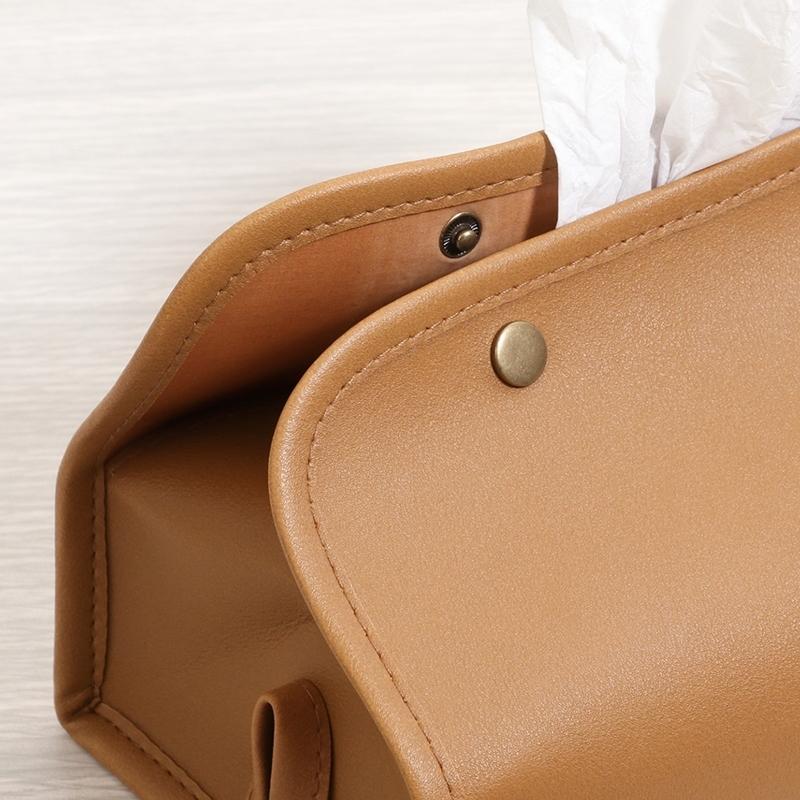 6個セット まとめ買い ＰＵレザー調ティッシュケース ベージュ おしゃれ ティッシュボックス ボックスティッシュカバー 高級感 |  | 03