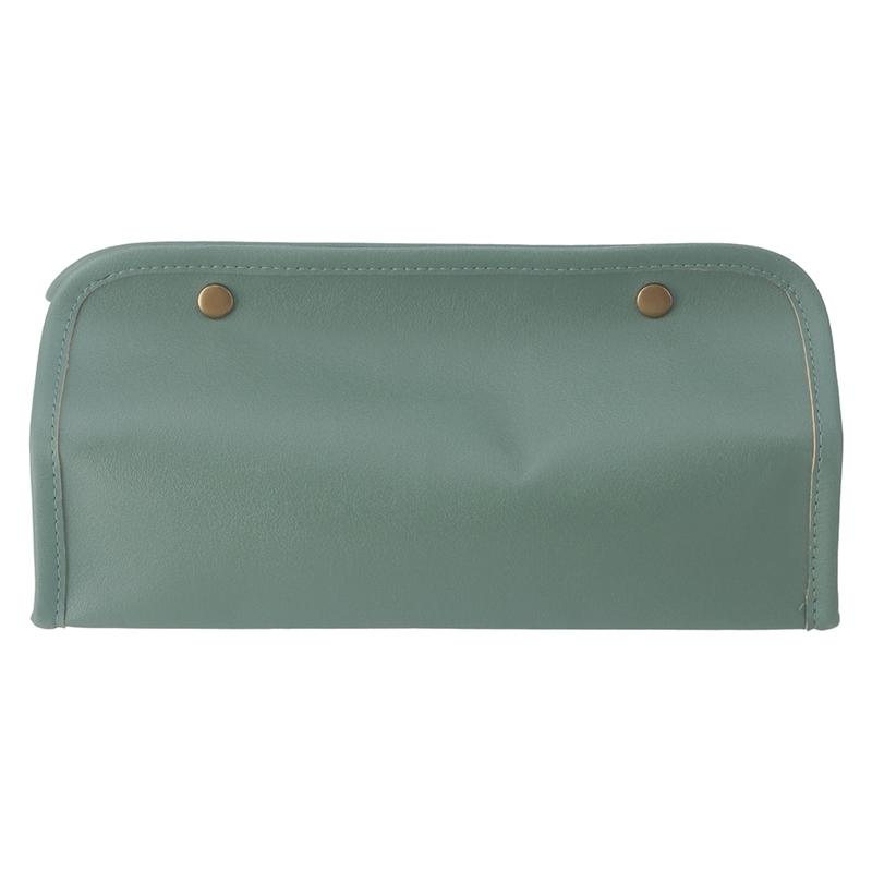 6個セット まとめ買い ＰＵレザー調ティッシュケース グリーン おしゃれ ティッシュボックス ボックスティッシュカバー 高級感 |  | 01