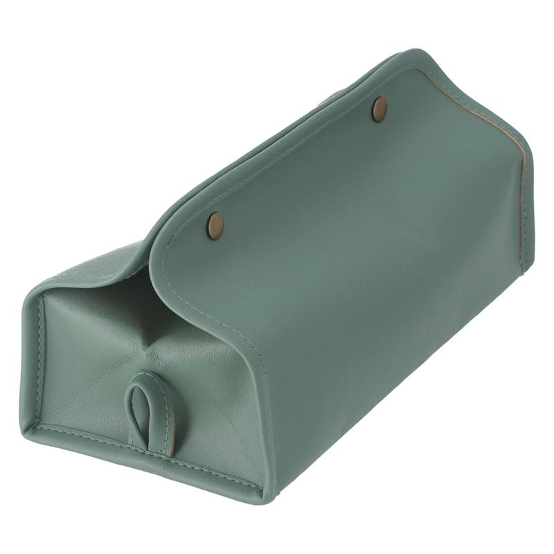 6個セット まとめ買い ＰＵレザー調ティッシュケース グリーン おしゃれ ティッシュボックス ボックスティッシュカバー 高級感 |  | 02