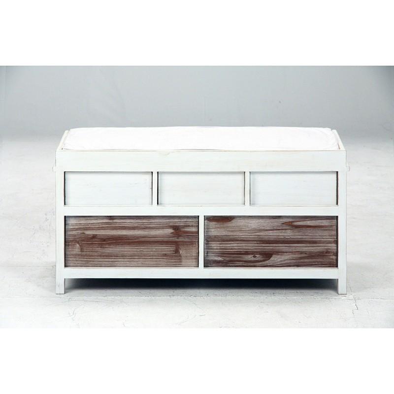 ベンチ 木製収納ベンチ 桐 杉 収納付き アンティークベンチ ベンチボックス 幅90cm 2人用 二人掛け いす イス チェア 背もたれ無し ミッ |  | 03