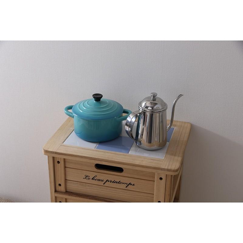 木製5段ボックス 野菜ストッカー 幅40cm チェスト 引き出し収納 タイル 桐 たんす キッチン収納 台所  収納ボックス キャビネット シンプ |  | 03