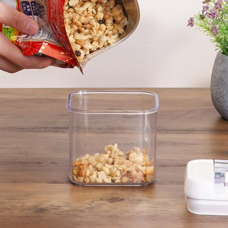 6個セット まとめ買い スタッキングロックキャニスター キュピタ 100ml 保存容器 砂糖入れ シュガーポット シュガーディスペンサー キッチン小物 塩入れ |  | 04