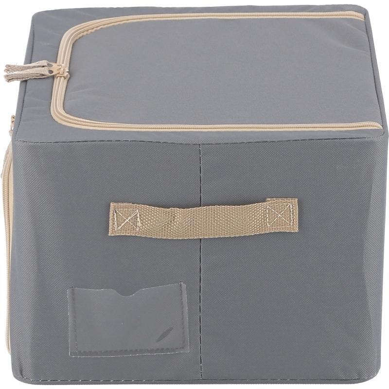 6個セット まとめ買い 窓付＆積み重ね収納ボックス 22L グレー 取っ手付き ストレージボックス 収納ケース インナーボックス 押し入れ収納 クローゼット |  | 02