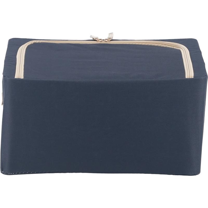 6個セット まとめ買い 窓付＆積み重ね収納ボックス 22L ブルー 取っ手付き ストレージボックス 収納ケース 押し入れ収納 クローゼット スタッキング |  | 03