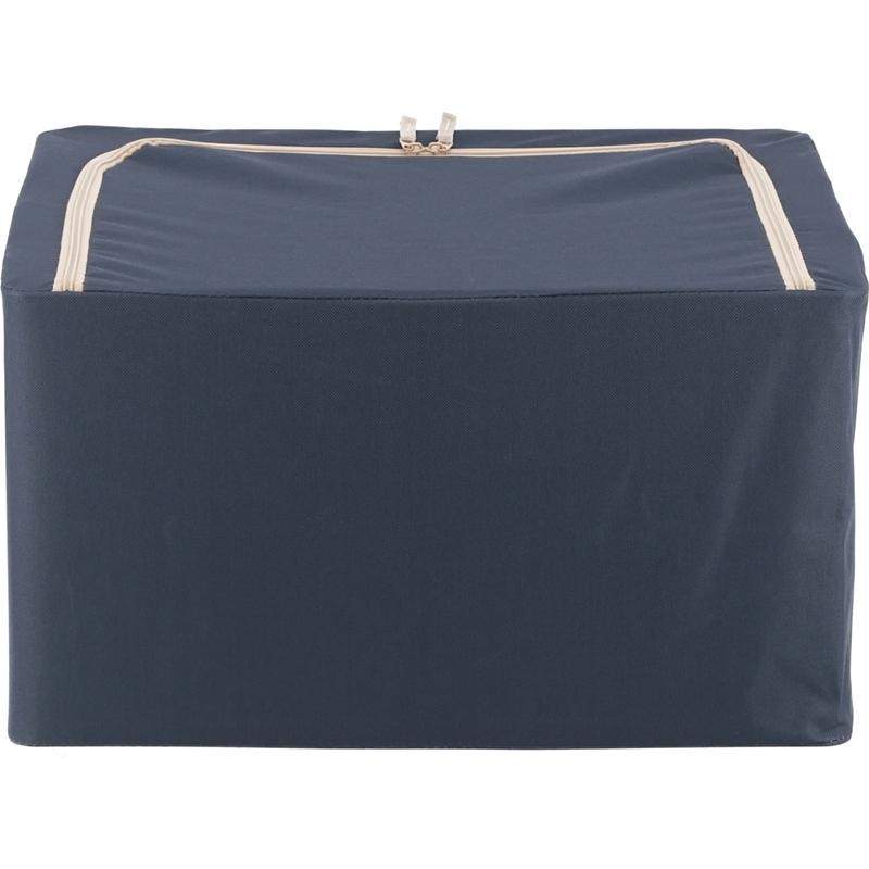 6個セット まとめ買い 窓付＆積み重ね収納ボックス 55L ブルー 取っ手付き ストレージボックス 収納ケース 押し入れ収納 クローゼット スタッキング |  | 03