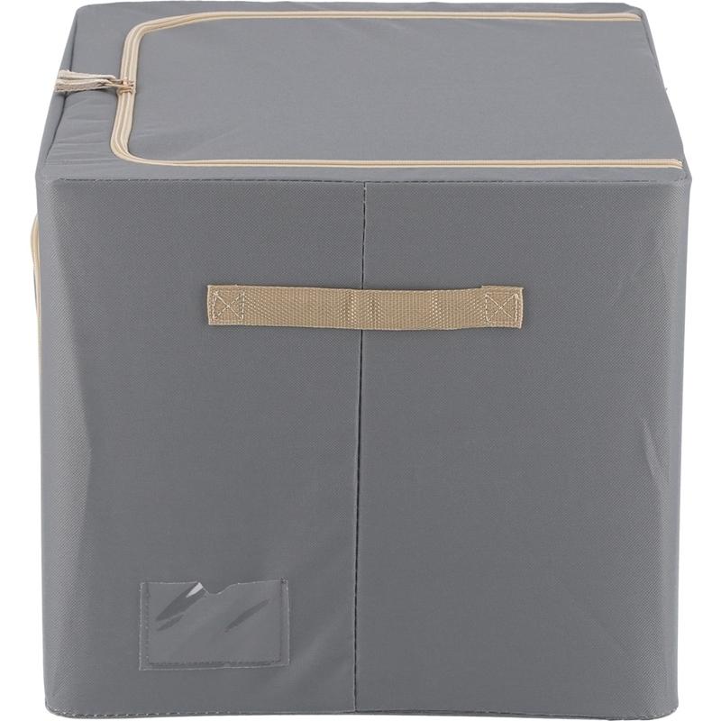 6個セット まとめ買い 窓付＆積み重ね収納ボックス 72L グレー 取っ手付き ストレージボックス 収納ケース 押し入れ収納 クローゼット スタッキング |  | 01