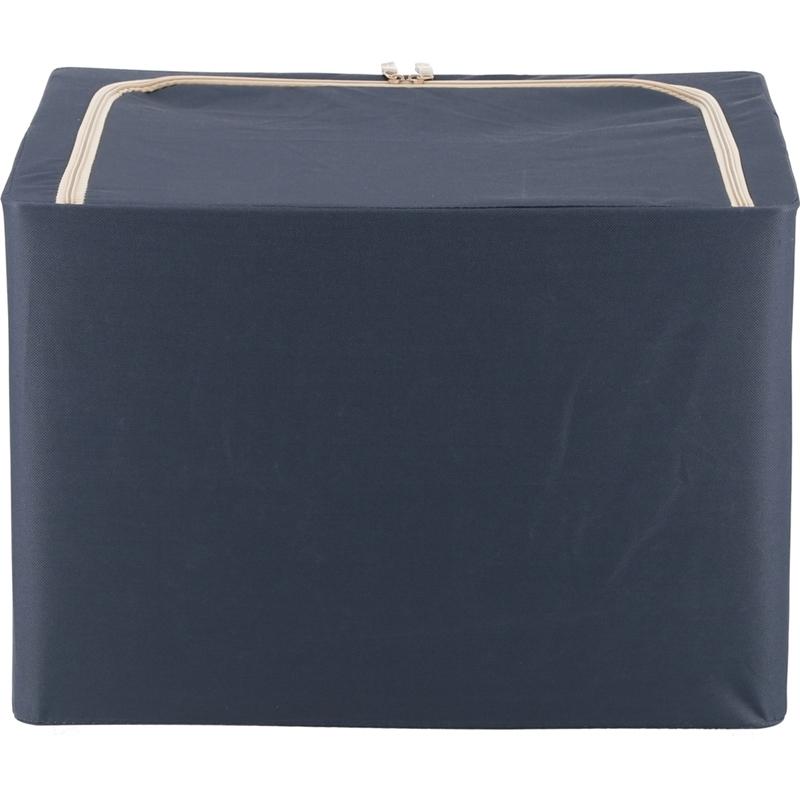 6個セット まとめ買い 窓付＆積み重ね収納ボックス 72L ブルー 取っ手付き ストレージボックス 収納ケース 押し入れ収納 クローゼット スタッキング |  | 03