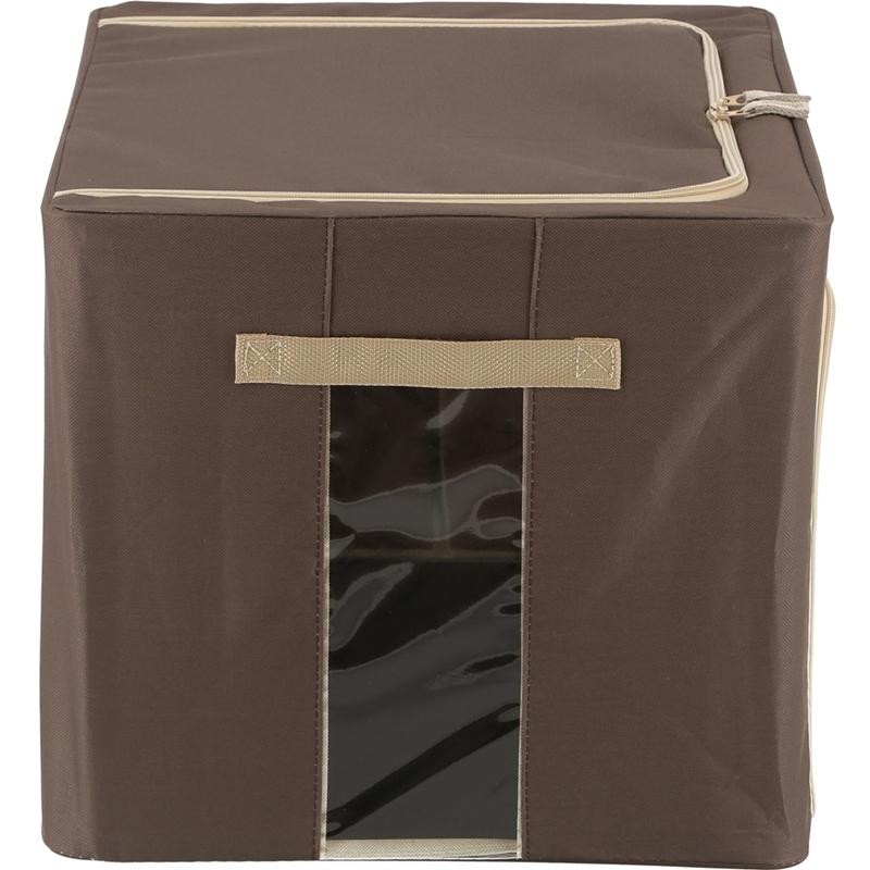 6個セット まとめ買い 窓付＆積み重ね収納ボックス 72L ブラウン 取っ手付き ストレージボックス 収納ケース 押し入れ収納 クローゼット スタッキング |  | 04