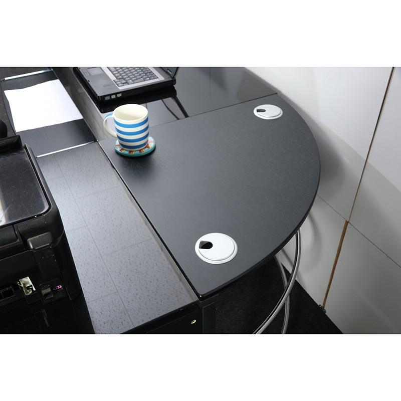 ガラスPCデスク L字型 ワークデスク デスク 机 作業台 パソコンデスク オフィスデスク ワークテーブル 事務デスク パソコン机 |  | 03