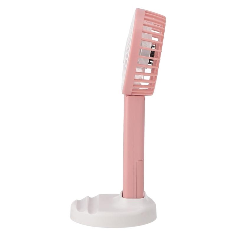 6個セット まとめ買い ミニＬＥＤ付ハンディファン ピンク 卓上 ハンディ 携帯 持ち歩く 小型扇風機 おしゃれ かわいい |  | 01