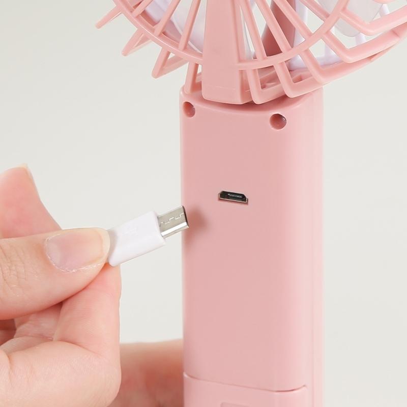 6個セット まとめ買い ミニＬＥＤ付ハンディファン ピンク 卓上 ハンディ 携帯 持ち歩く 小型扇風機 おしゃれ かわいい |  | 03