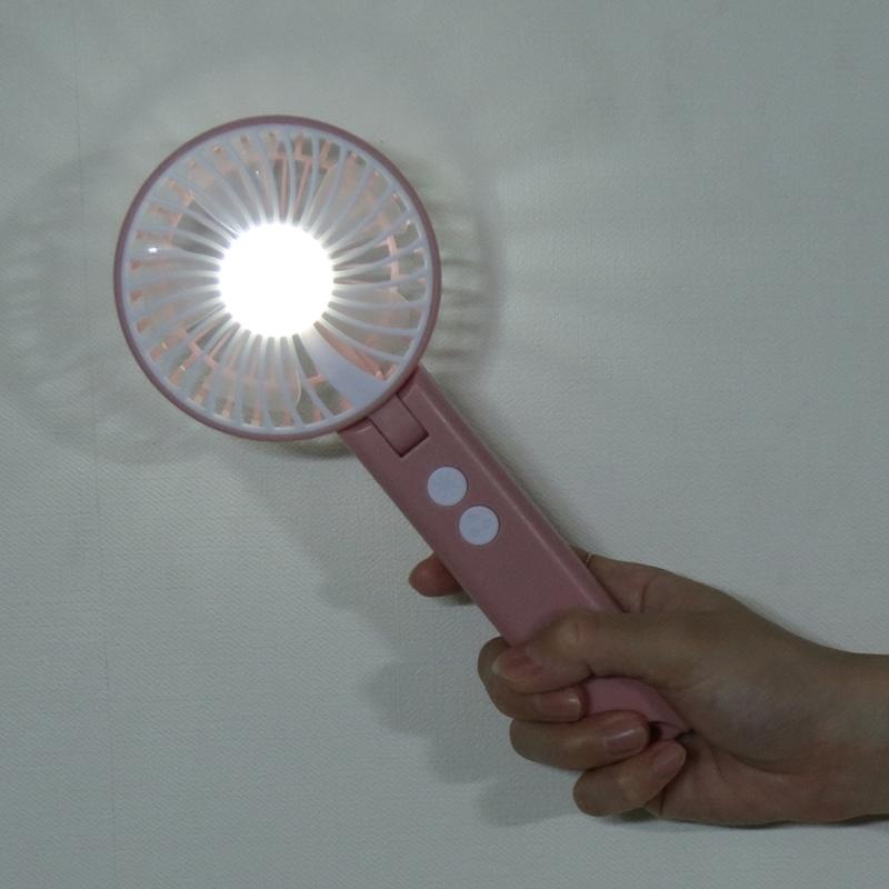 6個セット まとめ買い ミニＬＥＤ付ハンディファン ピンク 卓上 ハンディ 携帯 持ち歩く 小型扇風機 おしゃれ かわいい |  | 04