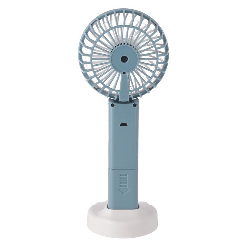 6個セット まとめ買い ミニＬＥＤ付ハンディファン ブルー 卓上 ハンディ 携帯 持ち歩く 小型扇風機 おしゃれ かわいい |  | 02