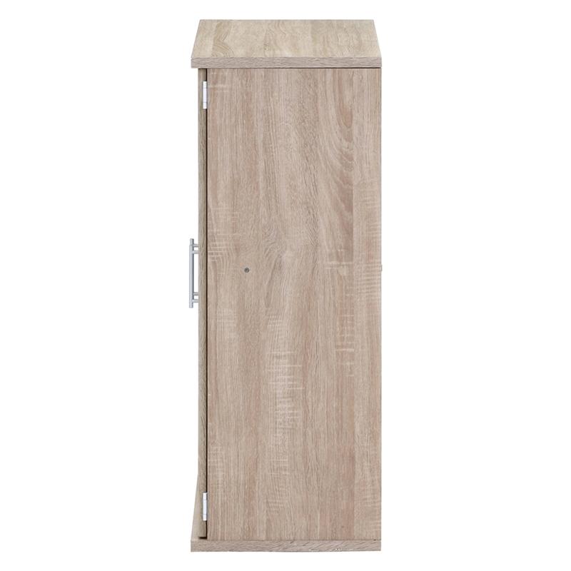 ルーバー＆ミラー付きシューズボックス 幅60cm ホワイトオーク 下駄箱 シューズ ボックス シューズラック スリム 鏡付き 可動棚 収納 玄関収納 靴箱 通気性 |  | 03