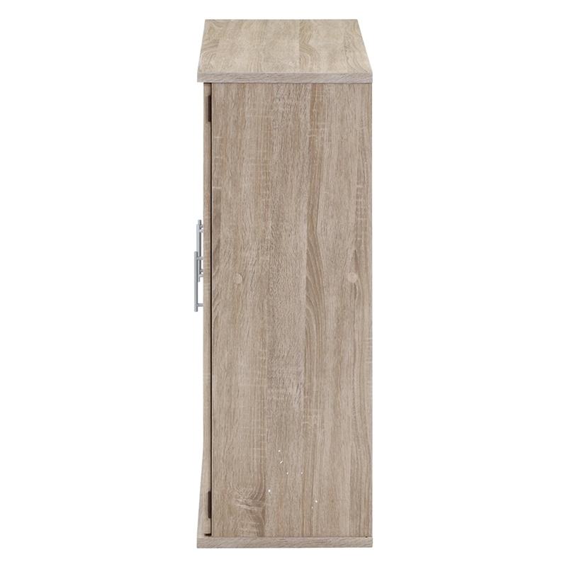 ルーバー＆ミラー付きシューズボックス 幅90cm ホワイトオーク 下駄箱 シューズ ボックス シューズラック スリム 鏡付き 可動棚 収納 玄関収納 靴箱 通気性 |  | 03