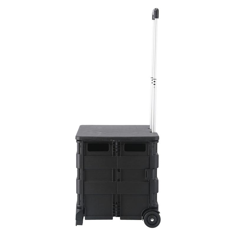 3個セット まとめ買い フォールディングキャリーカート Ｌサイズ 蓋付き ブラック 折りたたみ ワゴン キャンプ レジャー アウトドア 耐荷重25kg |  | 02