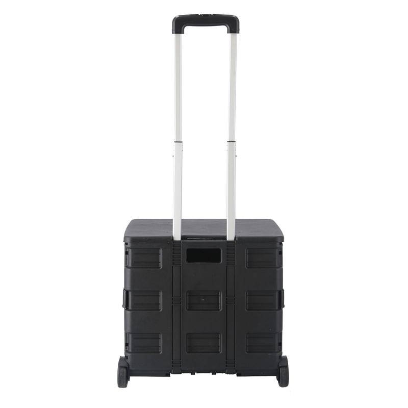 3個セット まとめ買い フォールディングキャリーカート Ｌサイズ 蓋付き ブラック 折りたたみ ワゴン キャンプ レジャー アウトドア 耐荷重25kg |  | 03