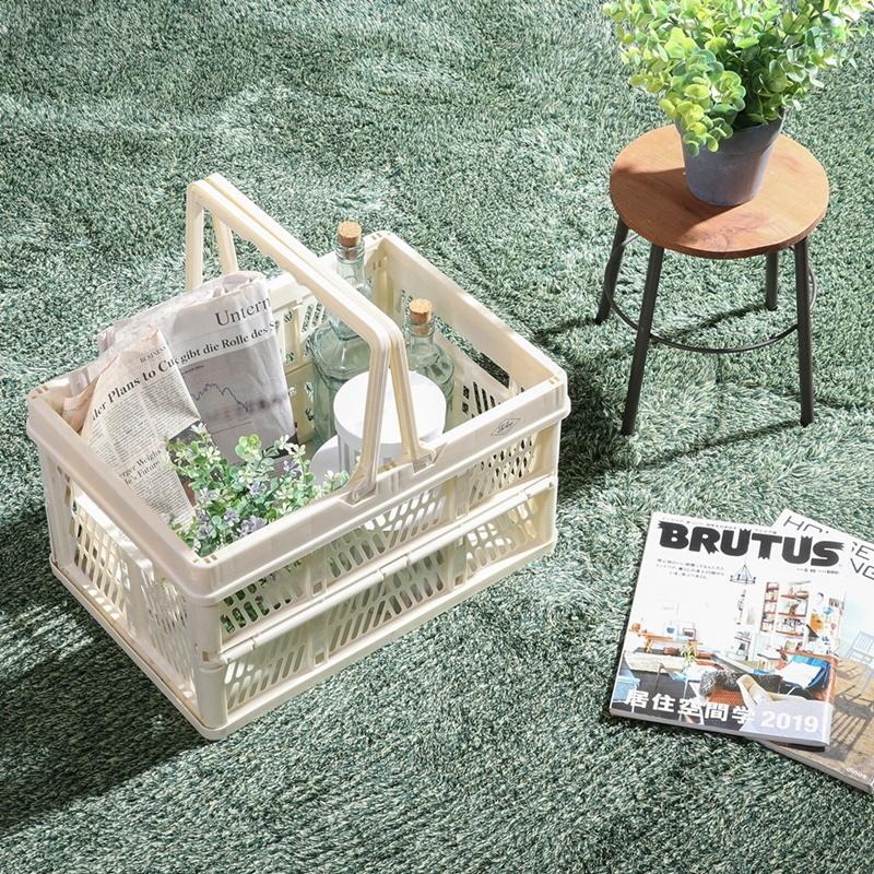 6個セット まとめ買い 折りたたみコンテナ Lサイズ ホワイト 収納ボックス 収納ケース キャンプ 屋外 屋内 アウトドア 折り畳み 段積み 積み重ね スタッキング |  | 06