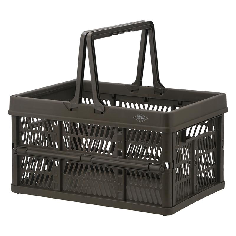 6個セット まとめ買い 折りたたみコンテナ Lサイズ カーキ 収納ボックス 収納ケース キャンプ 屋外 屋内 アウトドア 折り畳み 段積み 積み重ね スタッキング | 