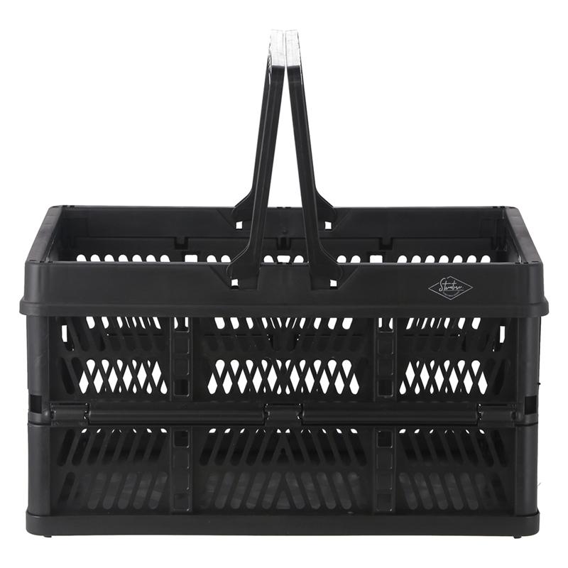 6個セット まとめ買い 折りたたみコンテナ Lサイズ ブラック 収納ボックス 収納ケース キャンプ 屋外 屋内 アウトドア 折り畳み 段積み 積み重ね スタッキング |  | 01