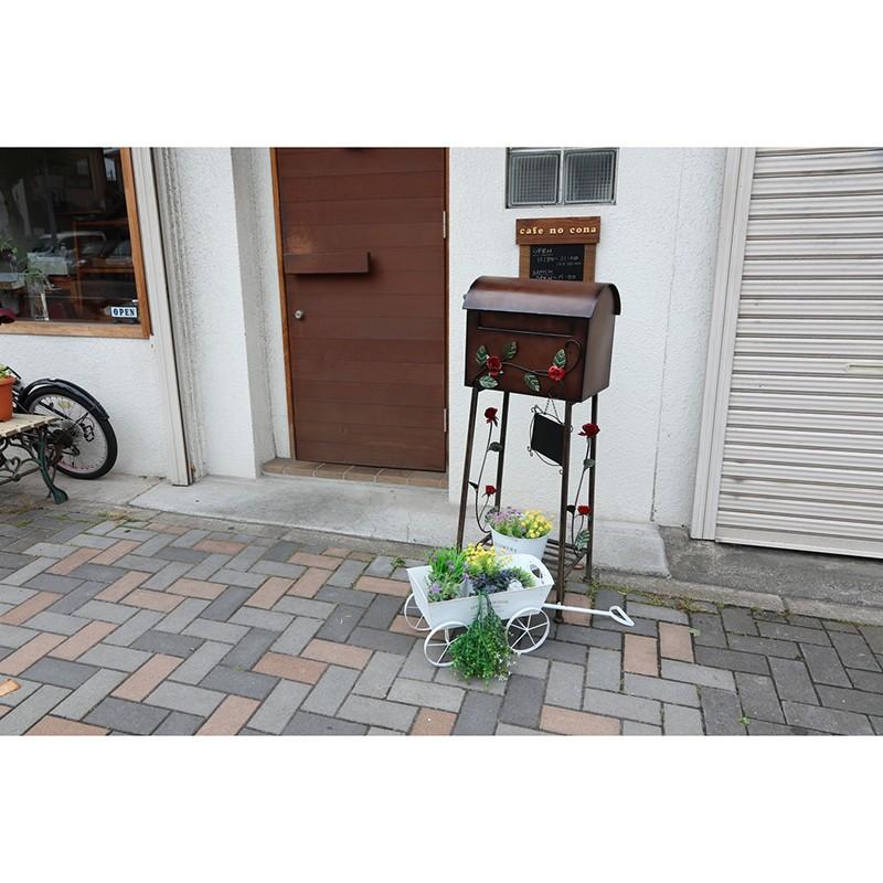 メールボックス ローズ横型 ブラウン ポスト スタンド 置き型 スチール 郵便ポスト 郵便受け 新聞受け メール ボックス おしゃれ 一戸建て用 |  | 06