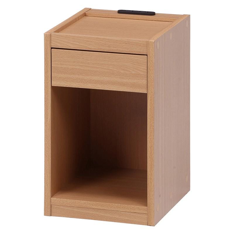 ベッドサイドテーブル コンセント付き ナイトテーブル ソファーサイドテーブル 引き出し 収納 本棚  木製 リビング 寝室 玄関 シンプル モダン | 