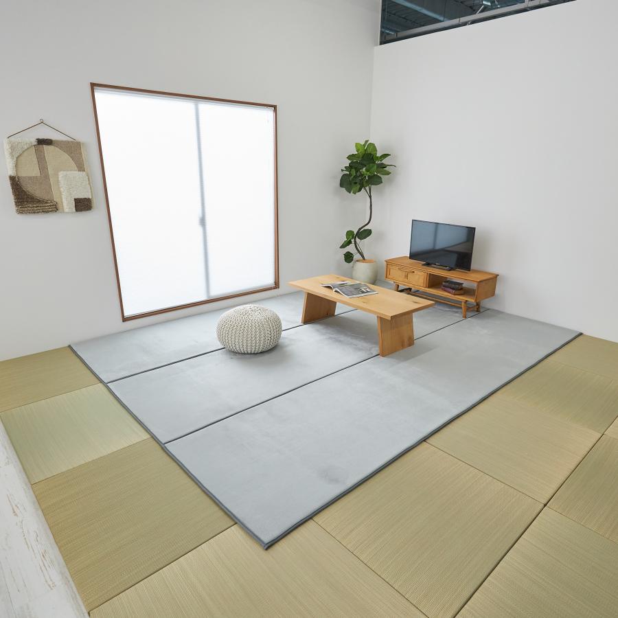 ラグ マット 261x352cm リビングラグ ホリデープラス サンド 長方形 滑り止め付き 撥水加工 シンプル 無地 ホットカーペット対応 床暖房対応 洗える | ブランド登録なし | 05