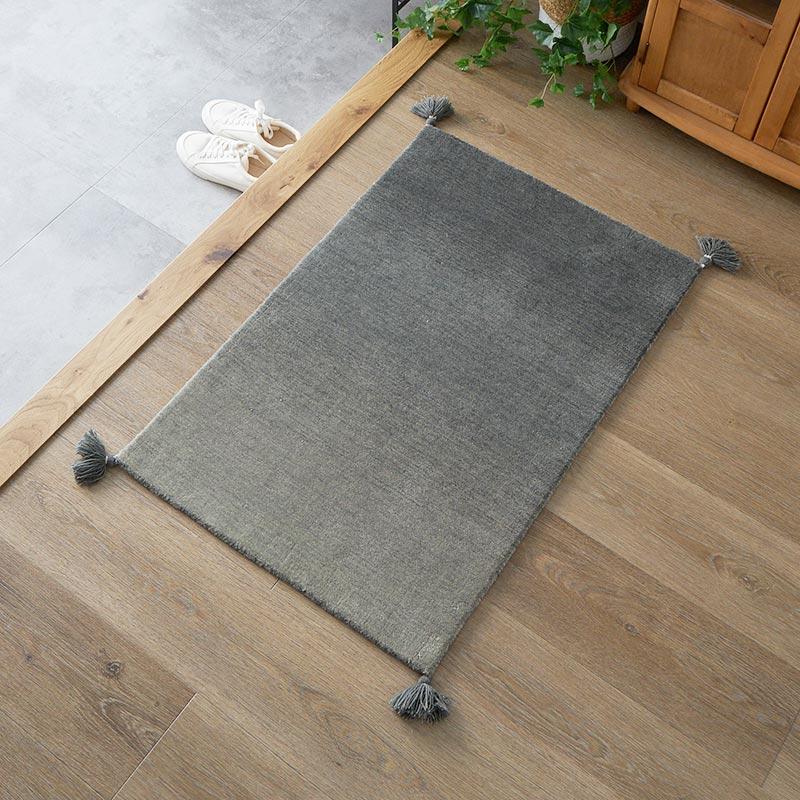 玄関マット 50x80cm グレー ルミィ タッセル オールシーズン 一年中 春夏秋冬 ウール おしゃれ シンプル 無地 モダン 和モダン アジアン 北欧 エスニック インテ | ブランド登録なし | 11