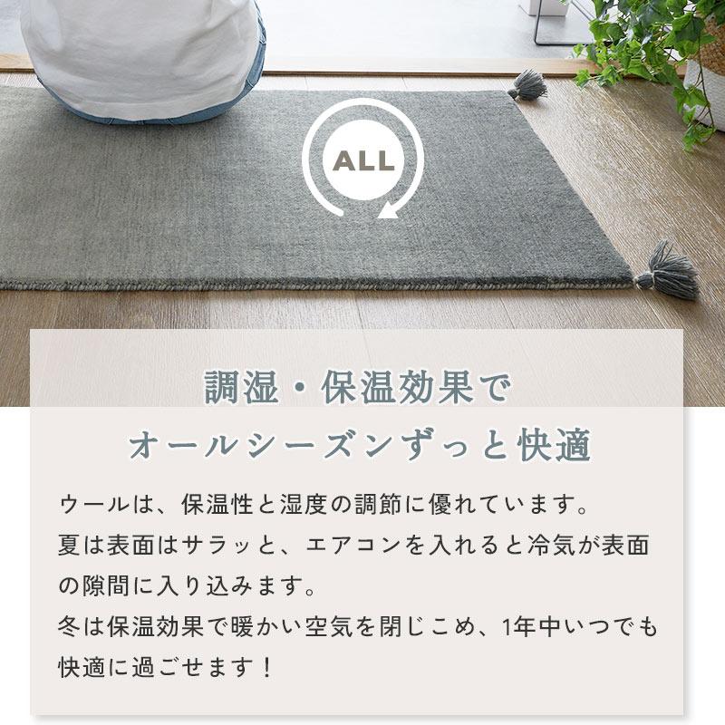 玄関マット 50x80cm グレー ルミィ タッセル オールシーズン 一年中 春夏秋冬 ウール おしゃれ シンプル 無地 モダン 和モダン アジアン 北欧 エスニック インテ | ブランド登録なし | 15