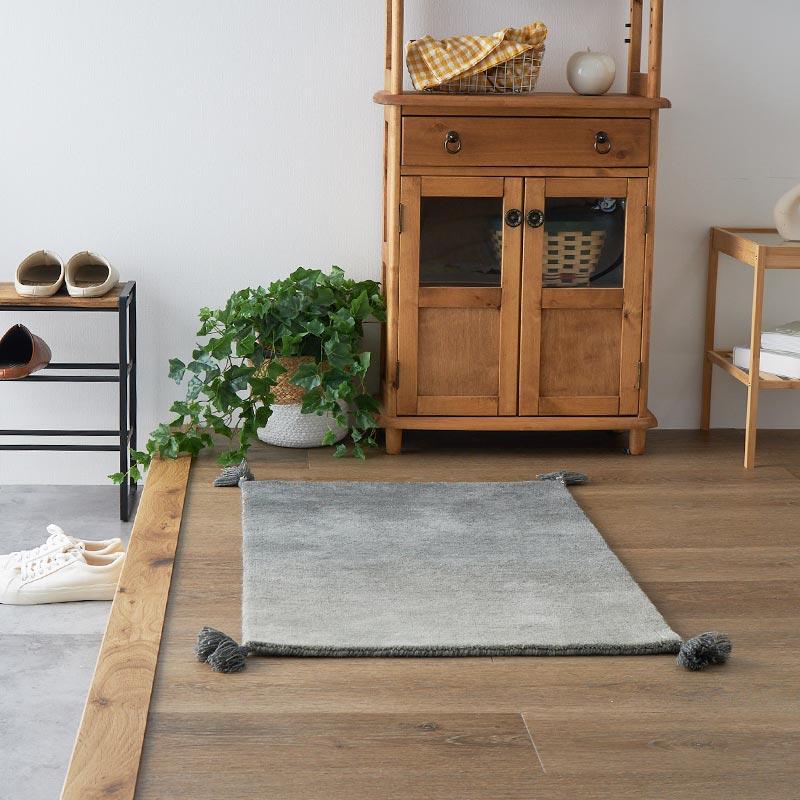 玄関マット 50x80cm グレー ルミィ タッセル オールシーズン 一年中 春夏秋冬 ウール おしゃれ シンプル 無地 モダン 和モダン アジアン 北欧 エスニック インテ | ブランド登録なし | 03