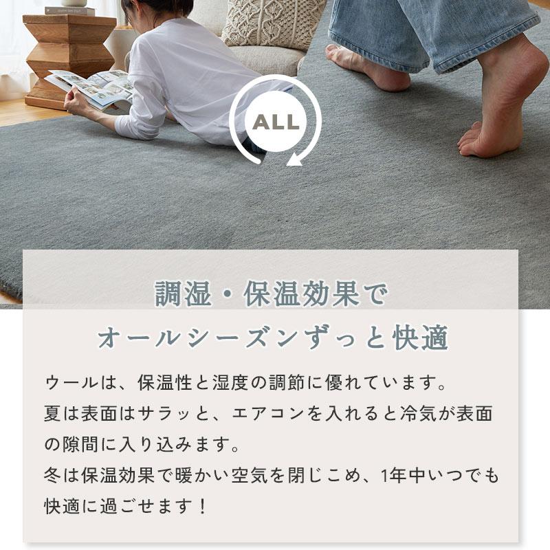 ラグ 130x190cm グレー ラグマット ルミィ ホットカーペットカバー ラグカーペット タッセル オールシーズン 一年中 春夏秋冬 ウール おしゃれ シンプル 無地 モ | ブランド登録なし | 15
