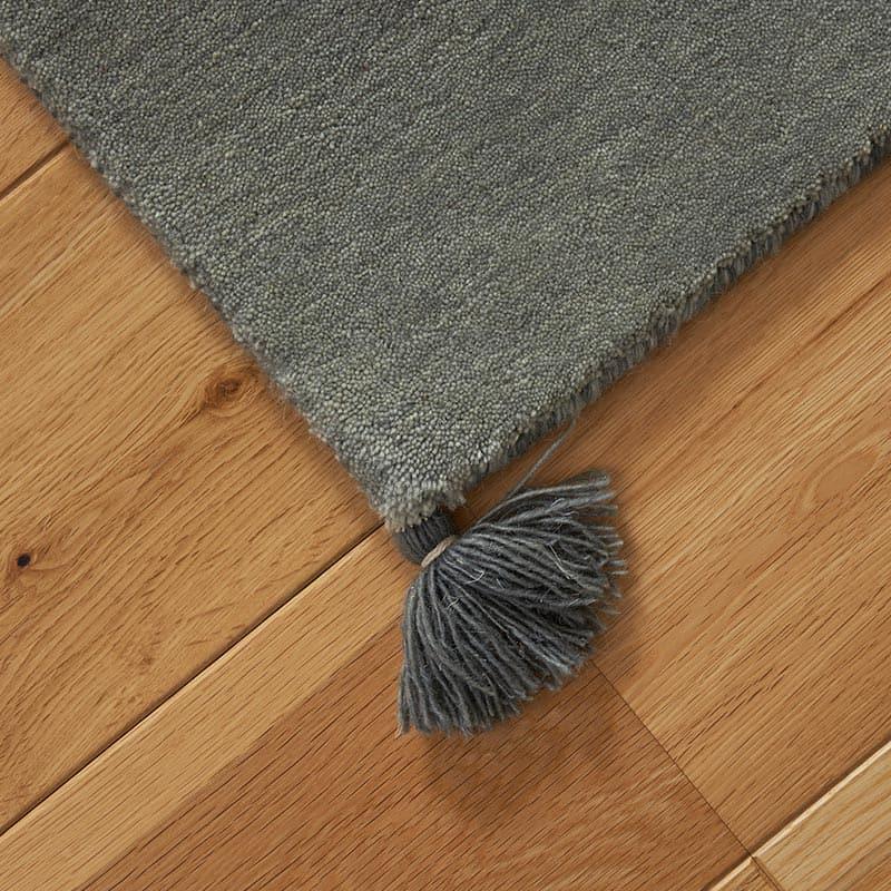 ラグ 130x190cm グレー ラグマット ルミィ ホットカーペットカバー ラグカーペット タッセル オールシーズン 一年中 春夏秋冬 ウール おしゃれ シンプル 無地 モ | ブランド登録なし | 06