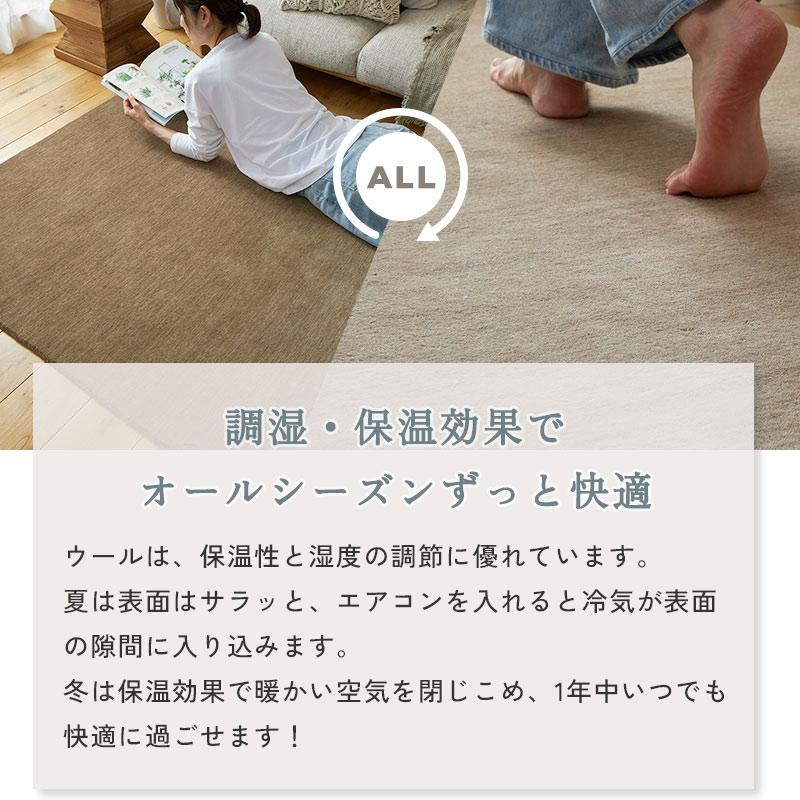 ラグ 130x190cm ベージュ ラグマット ルミィ ホットカーペットカバー ラグカーペット タッセル オールシーズン 一年中 春夏秋冬 ウール おしゃれ シンプル 無地 | ブランド登録なし | 15