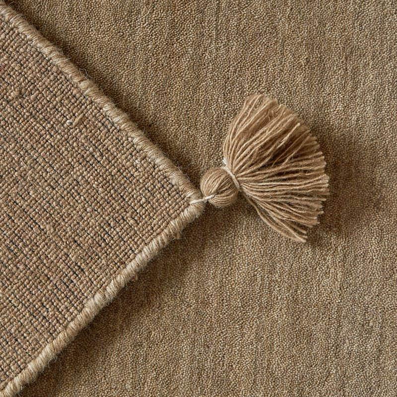 ラグ 130x190cm ベージュ ラグマット ルミィ ホットカーペットカバー ラグカーペット タッセル オールシーズン 一年中 春夏秋冬 ウール おしゃれ シンプル 無地 | ブランド登録なし | 08